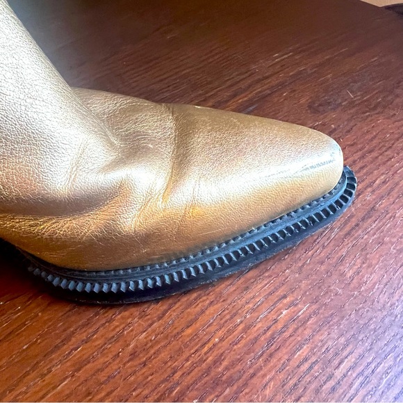 Barbara Bui Gold Leather Boots - Picture 8 of 13